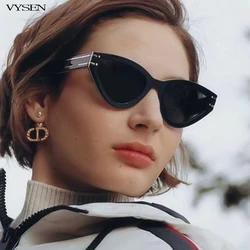 Fashion Cat Eye Sunglasses Women 2024 Luxury Brand Designer For Men Cateye Sun Glasses Ladies Retro Eyeglasses female Eyewear