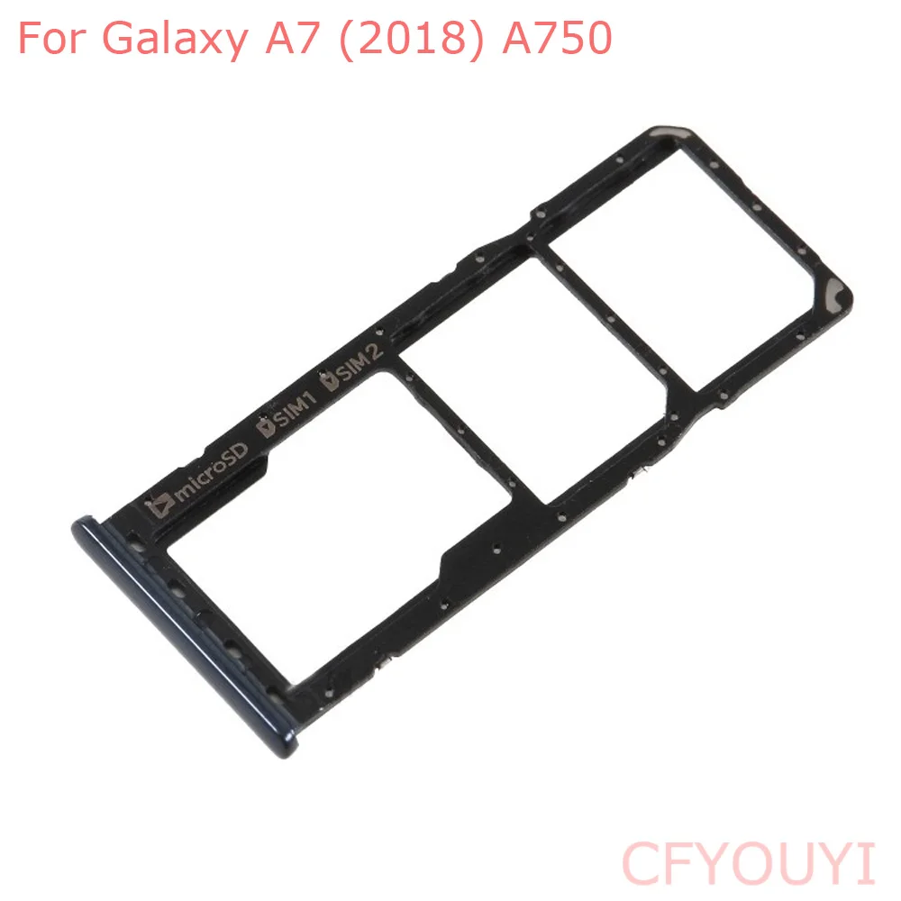 

Лоток для Sim-карт для Samsung Galaxy A7 (2018) A750 A750F 6,0 дюйма, слот для двух SIM-карт + SD-карт, Запасная часть