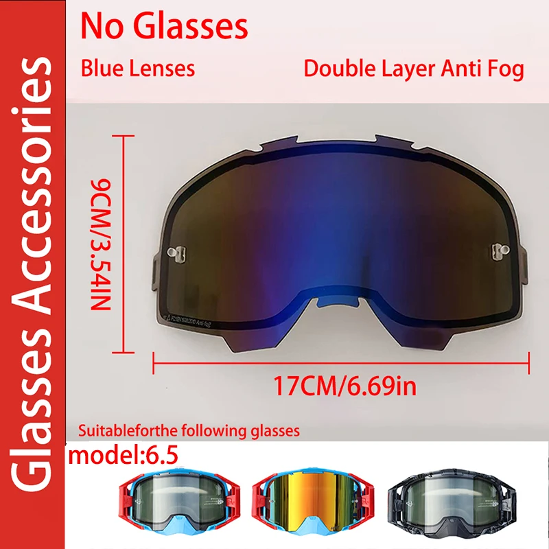 6.5 MX Motocross Goggle Lens, 1PC/2PC/3PC Optional, Tear Offs Laminated 10 Pack for Motorbike Off‑road Goggles