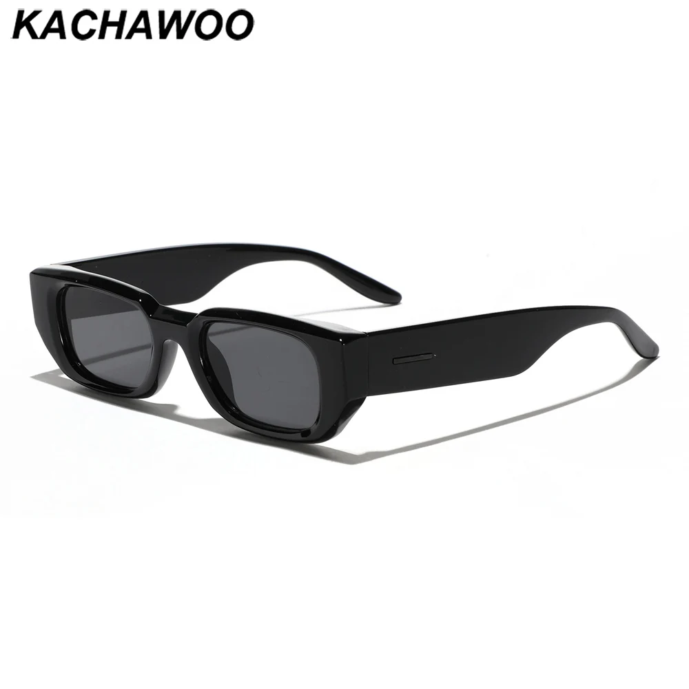 

Kachawoo thick frame sunglasses women uv400 green black retro square sun glasses for men unisex Summer shades European style