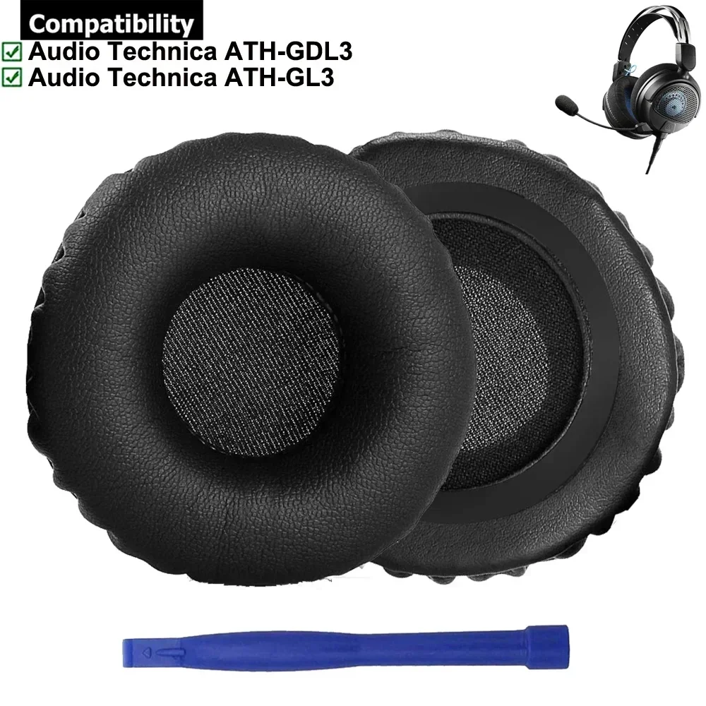 Replacement Protein Leather Earpads Ear Pads Muffs Repair Parts For Audio Technica ATH-GDL3 ATH-GL3 Gaming Headphones Headsets