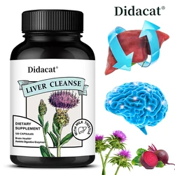 Liver Cleanse, Detox & Repair Formula - Herbal Liver Support Supplement with Milk Thistle, Dandelion for Liver & Brain Health