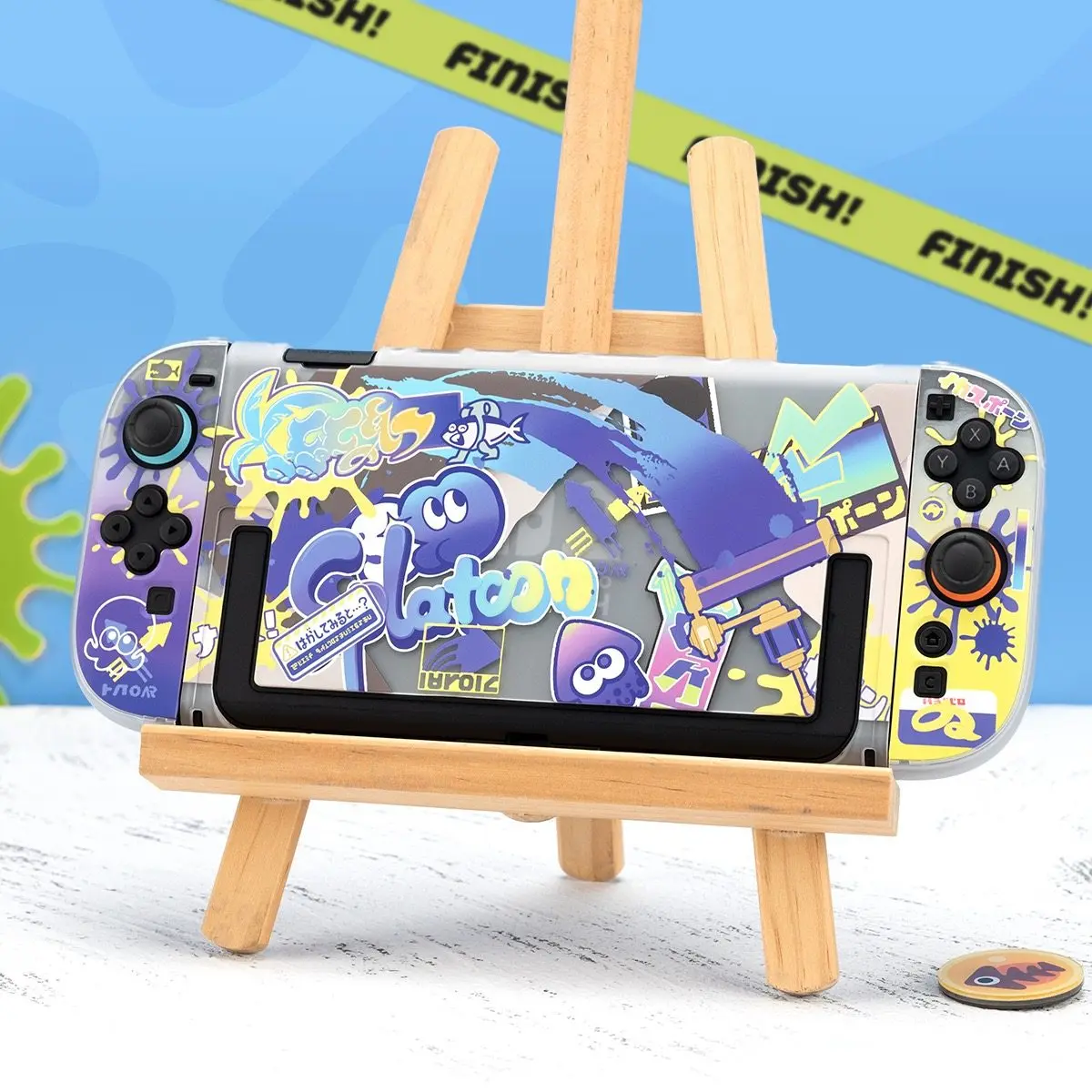 Switch 2 Protective Case Splatoon 3 Theme Split Type Hard Shell Anti-Scratch Gaming Accessories Cover For Switch Console
