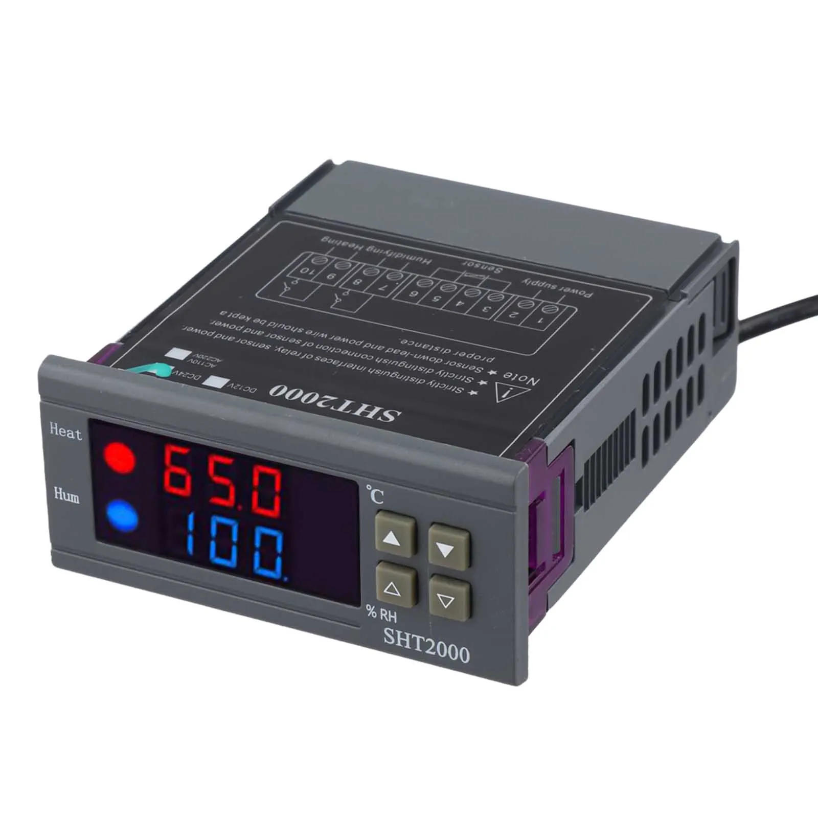 For Dehumidification Adjustable Humidity Settings Digital Temperature Controller As Shown User Friendly Thermostat Interface
