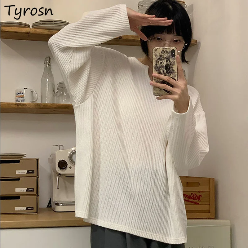 

Women Sweatshirts Newest Harajuku Solid Chic Casual All-match Basic Females Simple Streetwear Loose Gentle New Ulzzang Knitting