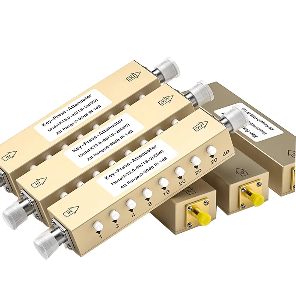 3G 4G مفتاح الصحافة المخفف 2 واط 5 واط SMA N نوع RF إشارة قابل للتعديل RF المخفف المتغير 30dB 60dB 90dB خطوة المخفف 50 أوم