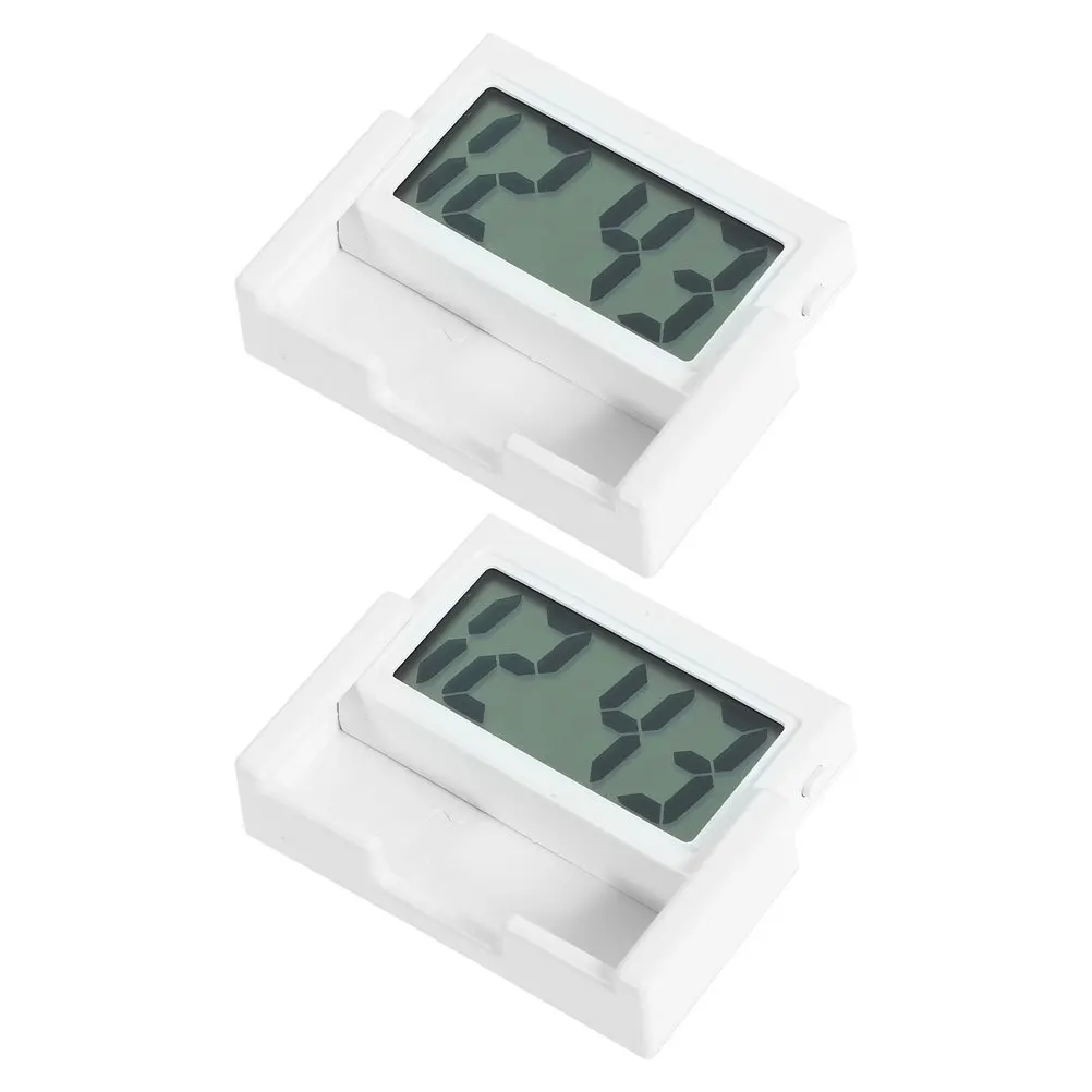 

2Pcs Compact Silent Digital Clock for Kids and Students Creative Design Car Dashboard Accessory Clock Accessories