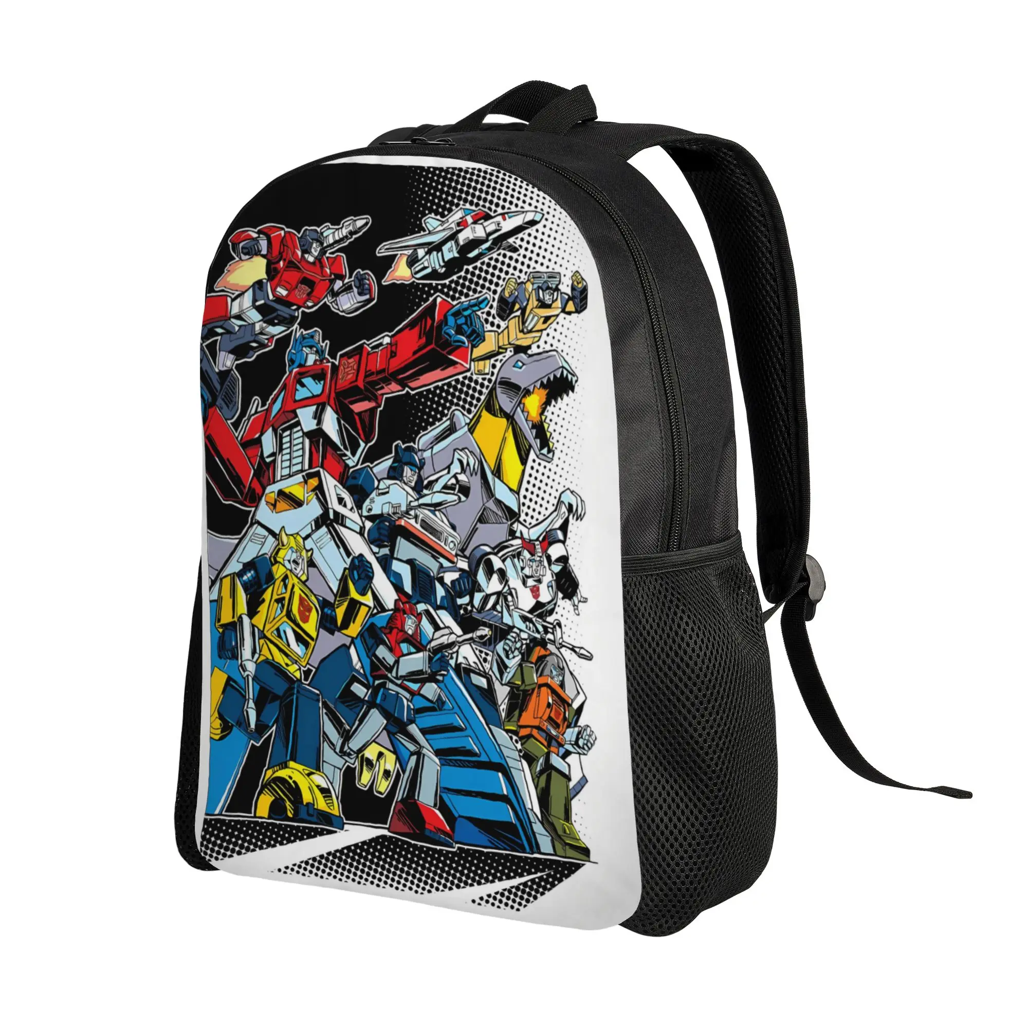 Transformered Cartoon Backpack 3D Printed Streetwear Backpacks Student Unisex Trekking Soft School Bags Design Rucksack