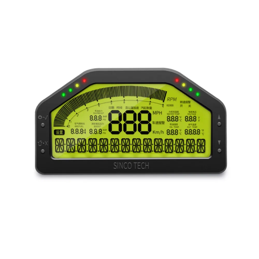 DO908 RPM Meter Multi-Function Race Dash Panel Waterproof Dashboard Sensor Kit LCD Display Dashboard Full sensor kit