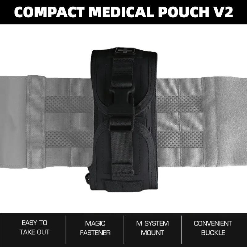 

Compact First Aid Pouch V2 | Quick Release Water Resistant MOLLE Compatible IFAK | For Wilderness Adventure Accessories
