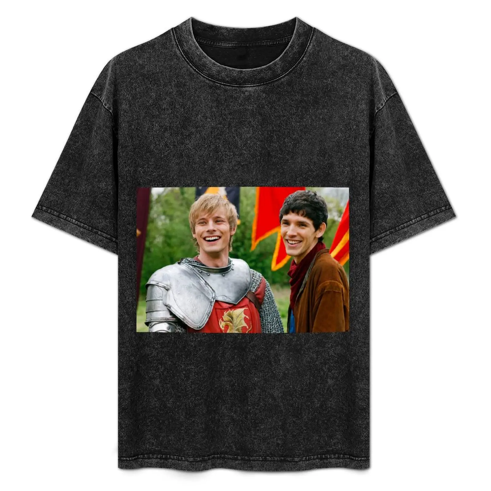 

Merlin and Arthur being dorks - Merthur - T-Shirt Creative Graphic Tee Shirt