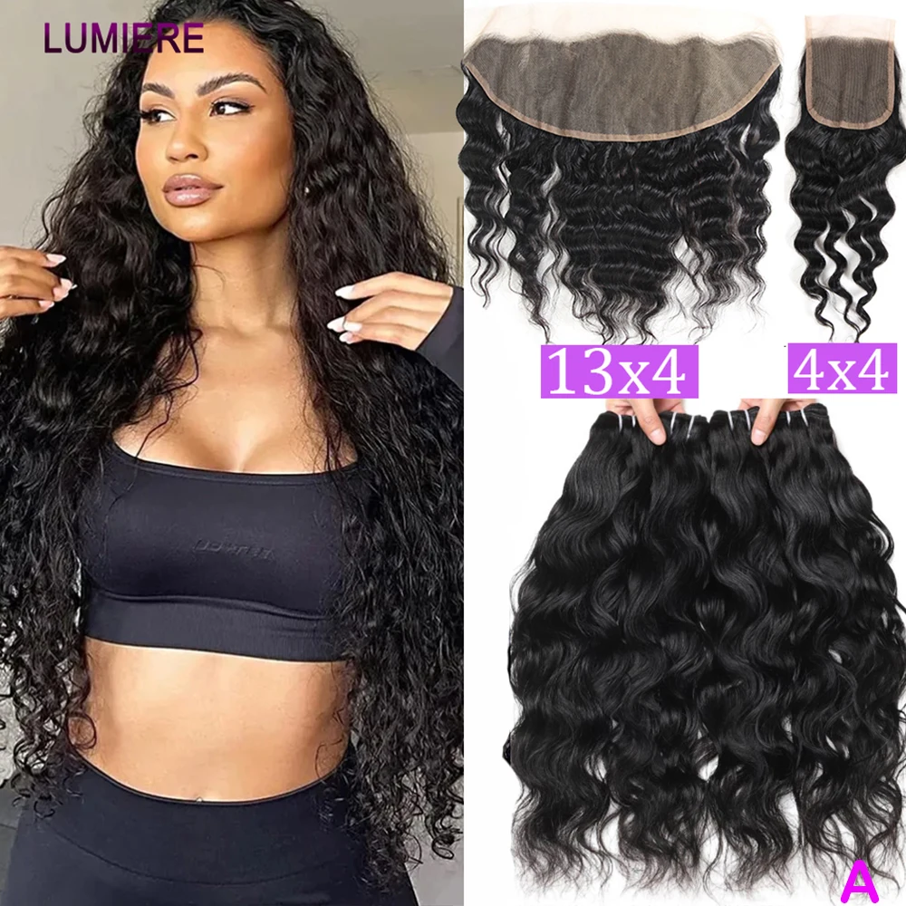 

Афро-Глубокие Кудрявые Вьющиеся Натуральные Волнистые Пучки Человеческих Волос С Застежкой Фронтальное HD Прозрачное Кружево 100% Натуральные Волосы Плетение Наращивание