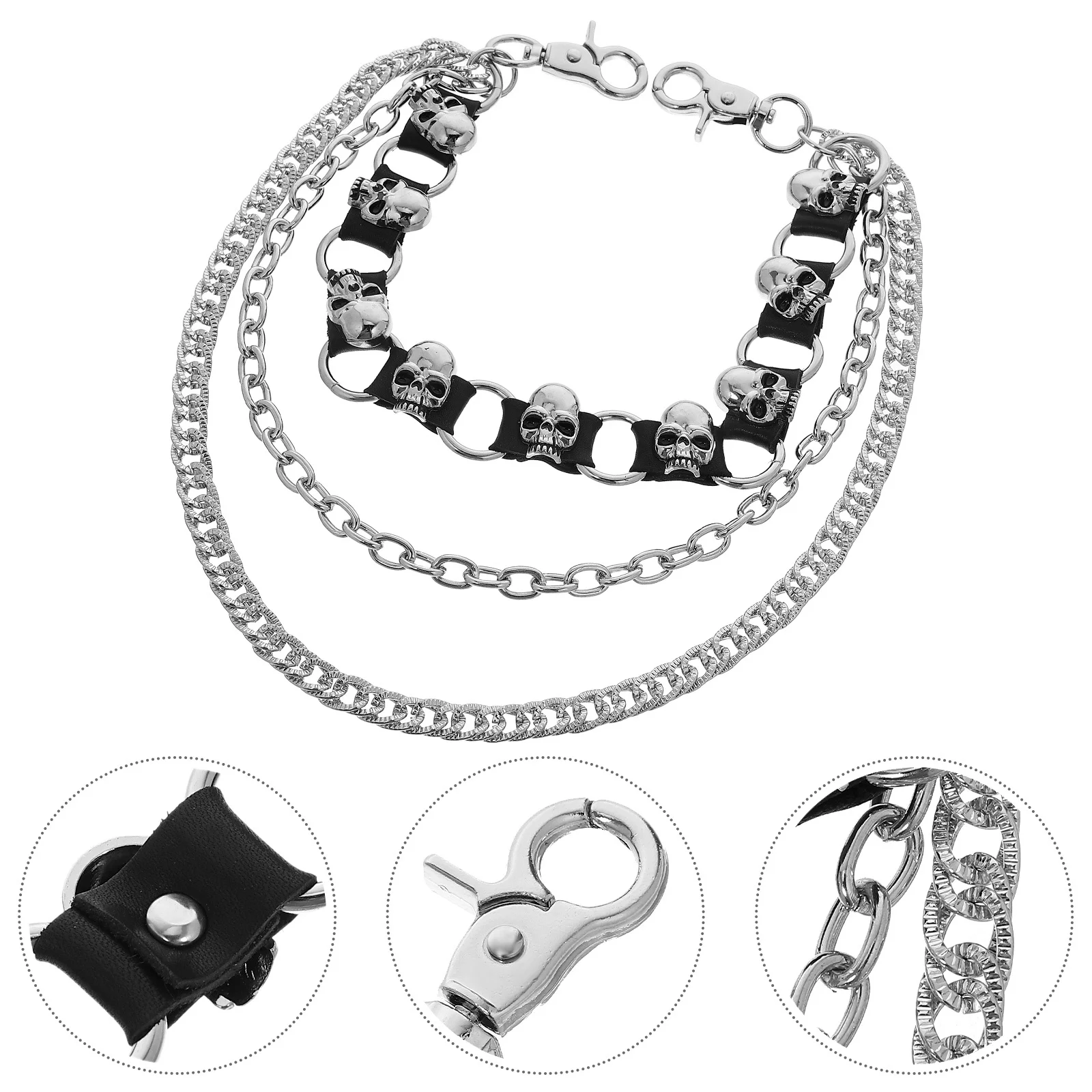 

Skull Pants Chain Multi-Layered Punk Hip Hop Metal Denim Trouser Charm Party Daily Wear Alternative Jewelry