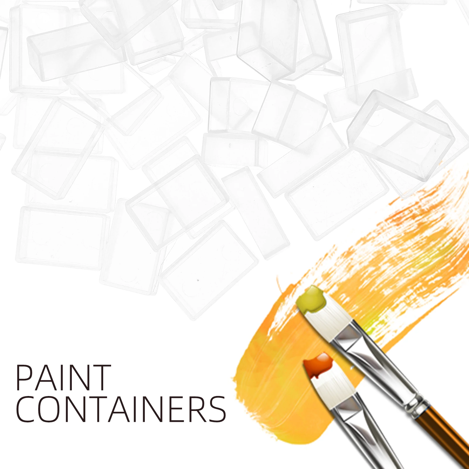 100 قطعة من حاويات الطلاء بالألوان المائية الصغيرة المقاومة للتسرب أكواب طلاء السفر المحمولة مقالي فارغة للرسم في الهواء الطلق الغواش الأكريليك