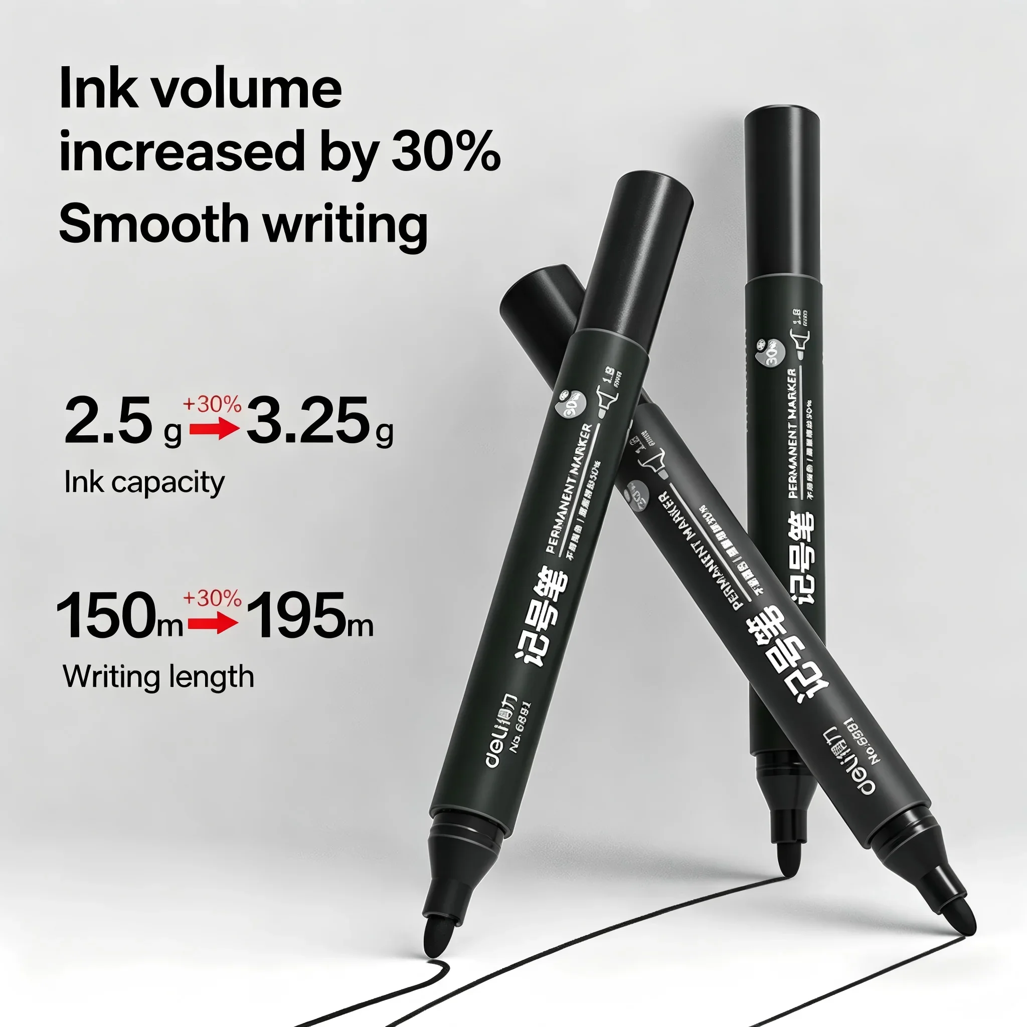 6881 Office Supplies Marker Pen, Single Head Oil-Based Marker Pen, Logistics Big Head Pen, Black Blue Optional, 10 Pcs Per Box