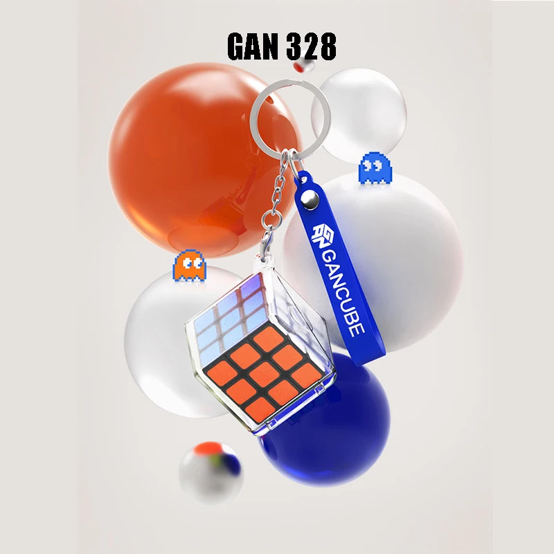 GAN 328 Keychain Cube 3x3x3 Puzzle GAN328 KeyChain Magic Cube 328 Speed Cubes Gift Toy