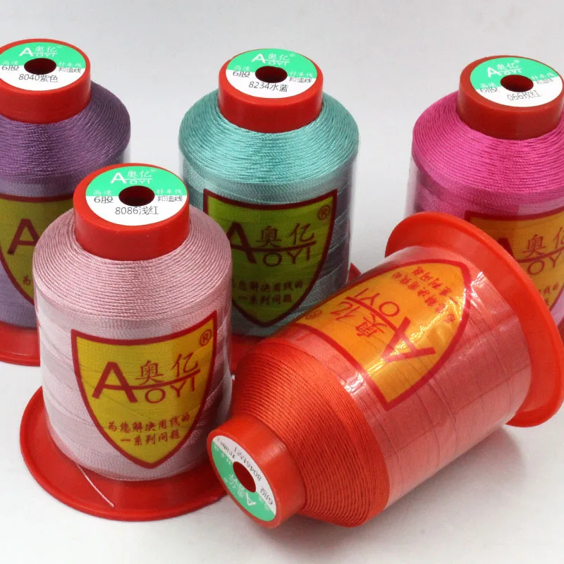 420D Bonded Sewing Machine Thread Non-Loose Strand N66 0.5mm Hand-Sewn Product High Tenacity for Hand Knitting Dyed Filament