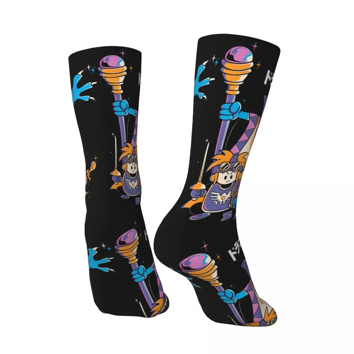 Happy Funny Men's compression Socks Dragon Team Retro Harajuku Dragon Quest Game Hip Hop Novelty Casual Crew Crazy Sock