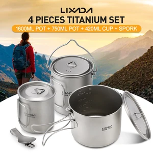 900 ml/1600 ml schleifen Titan -Topf Ultraleve Hanging Topf 6 Hauptverkäufe 900 ml Titan - №2