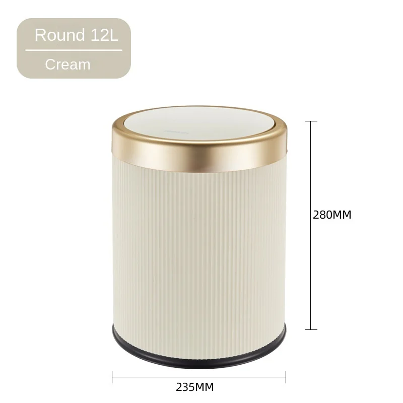 Household High-looking Living Room Kitchen Bedroom Indoor and Outdoor Double-bucket Trash Can Press with Lid Trash Can