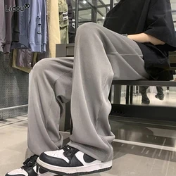 Fashion Casual Pants Loose Straight Handsome Simplicity Solid Color Temperament Comfortable Spring Summer Thin Men's Clothing