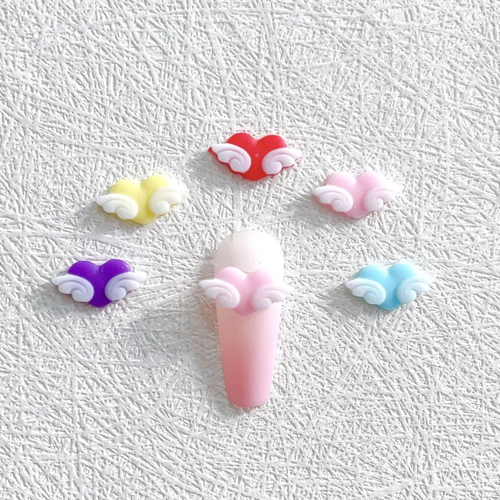 Nail Decorations Manicure Accessories Angel Wings Heart Nail Decorations Nail Rhinestones 3D Nail Art Drills Nail Jewelry