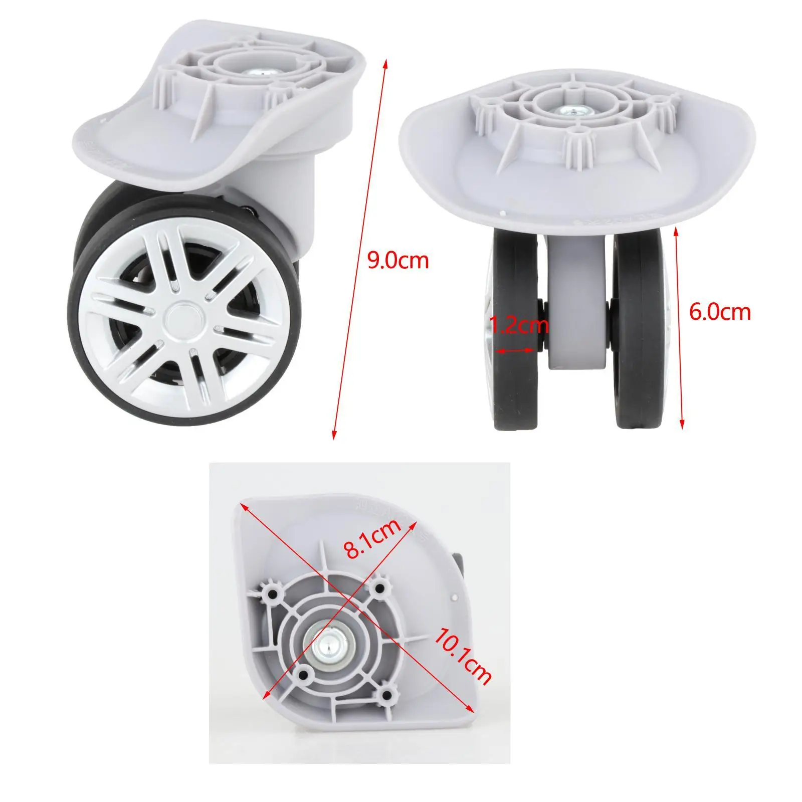 Replacement Luggage Wheels A19 360 Rotation Load Bearing for Travelling Bag