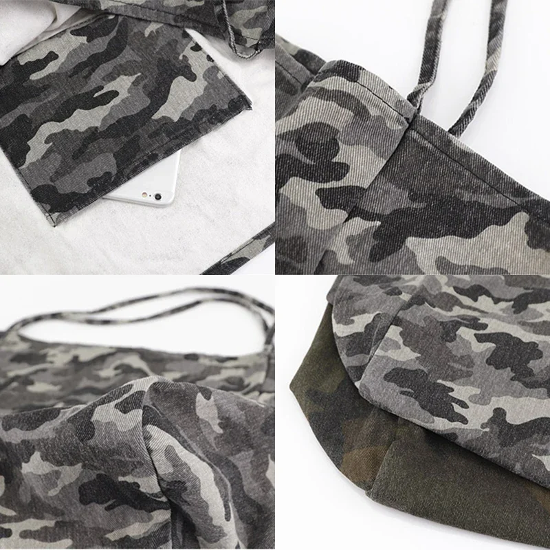 Big Size Camouflage Color Tote Bag Women Over Large Capacity Fabric Handbag for Daily Shopping 2024 Teenager Ghillie Slouch Bag