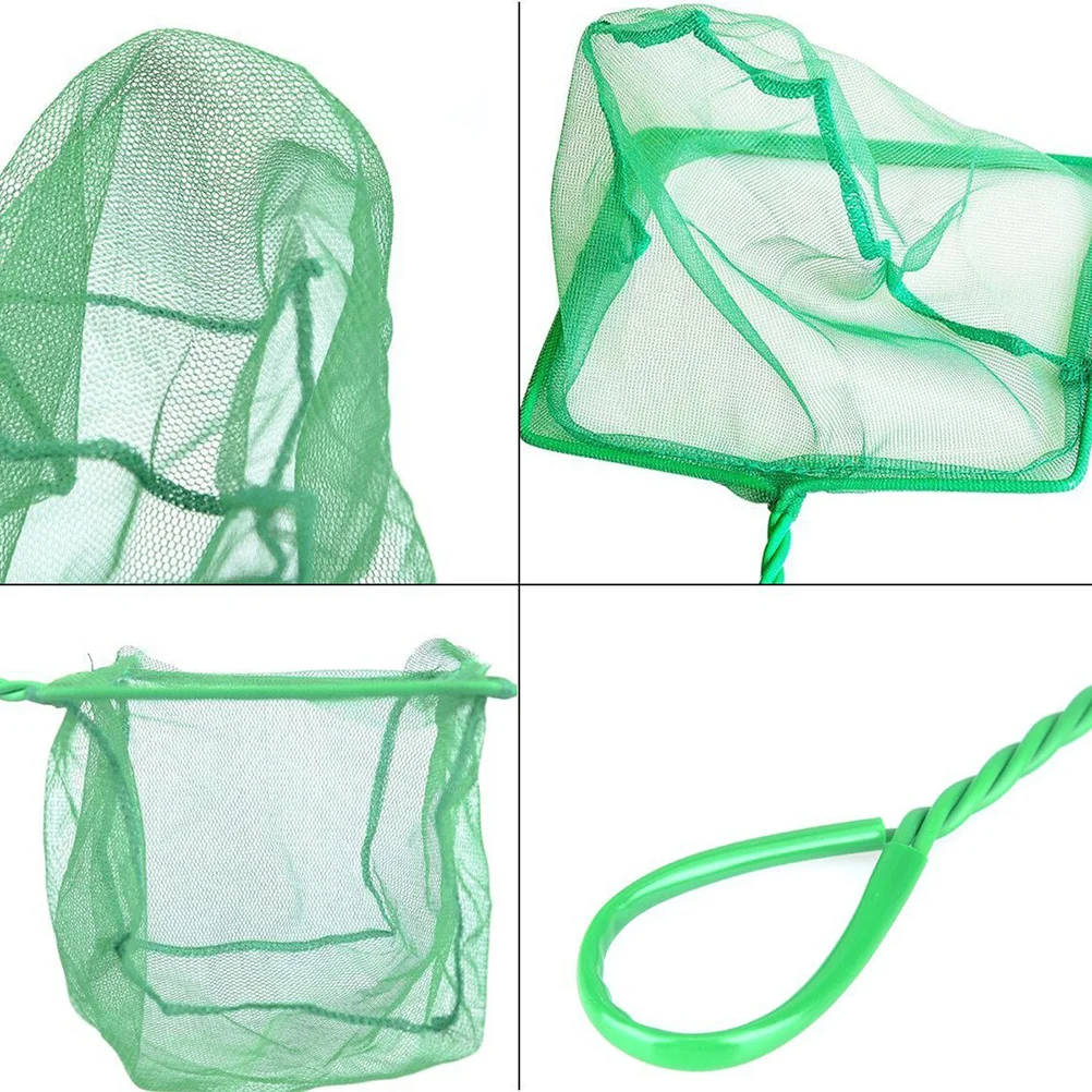 

Mini Fish Tank Net Square Mesh Durable Nylon Long Handle Hook Convenient for Small Fish Aquarium Use Aquarium Mesh