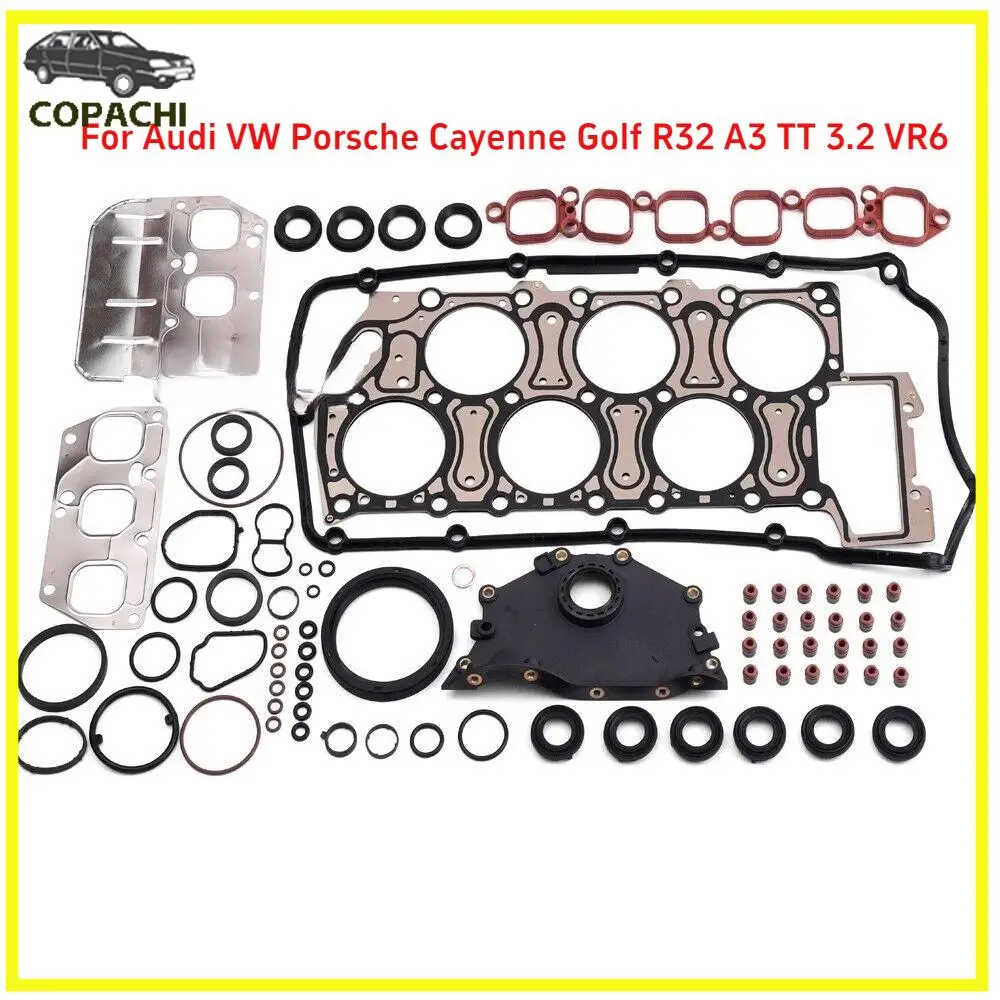 1Set Engine Rebuild Overhaul Gasket Set For Audi VW Porsche Cayenne Golf R32 A3 TT 3.2 VR6 Car Accessories Parts Replacement