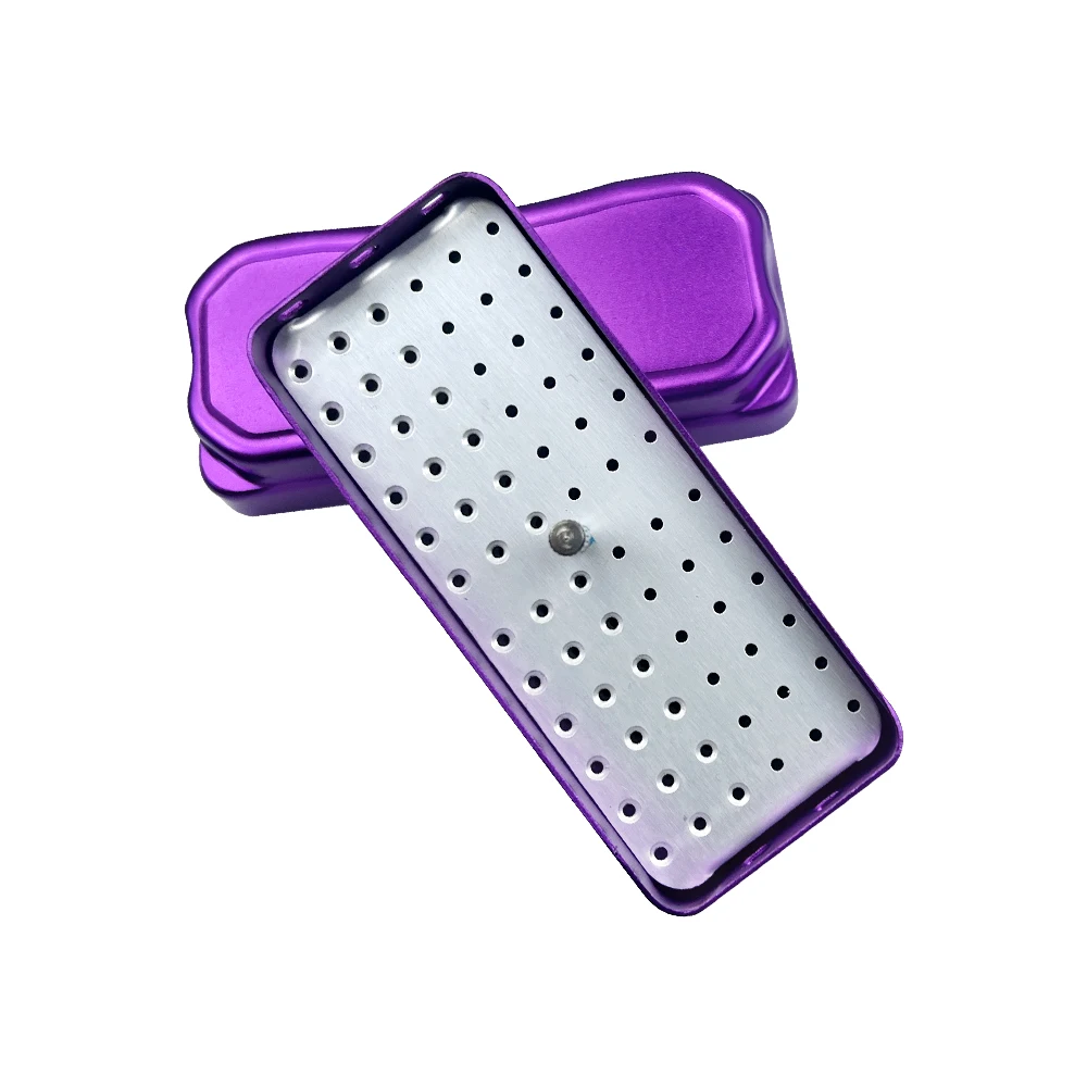 72 Holes Car Needle Disinfection Box Empty Core Soaking Box Root Canal File Storage Box High-temperature Resistant Disinfection