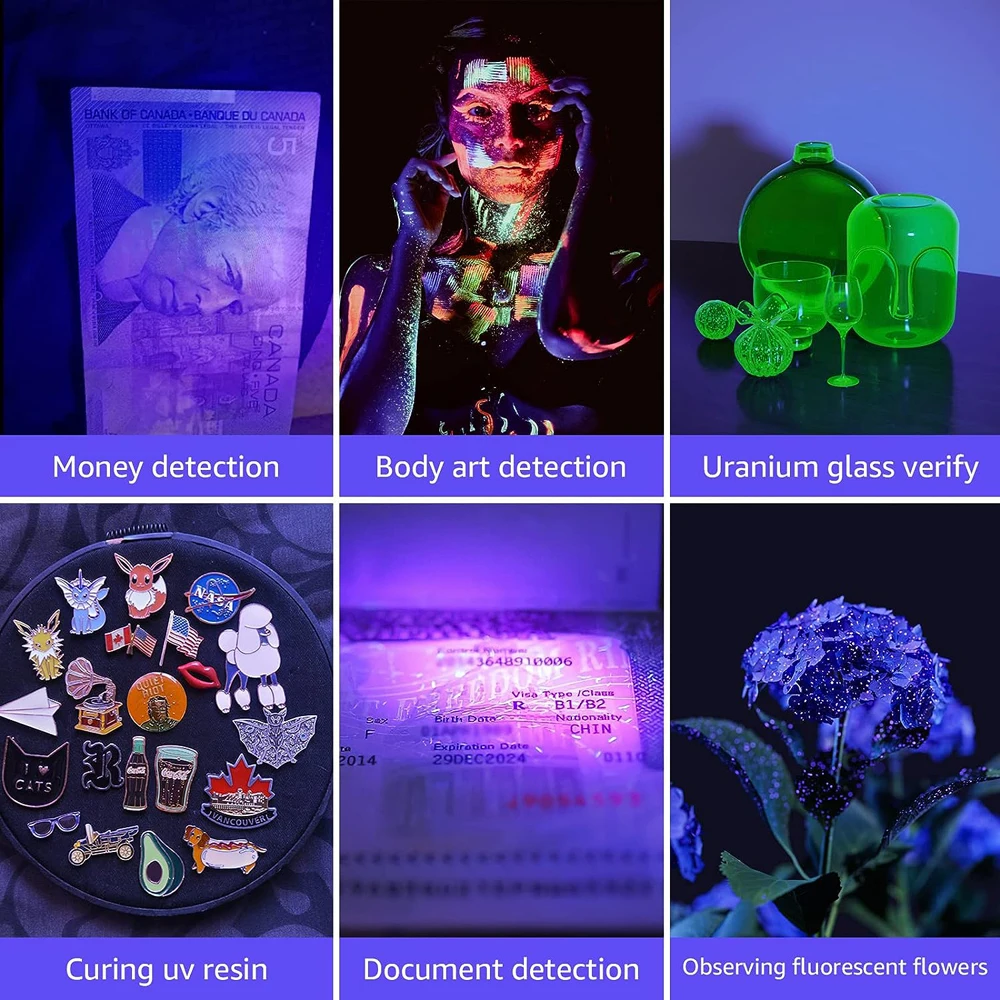 Black Light UV Light 21LED UV Light 395-400nm LED UV Flashlight torch light lamp safety UV detection For Pet Urine Stains