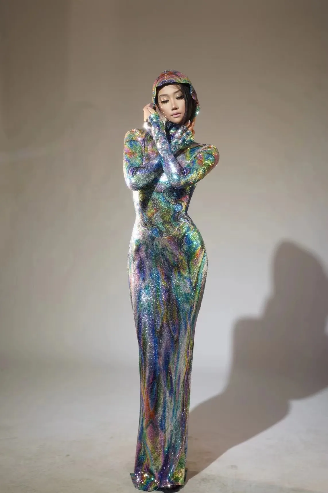 

Artistic Style Smudged Color Personalized Fashion Suit Acrobatic Performance Female Group Song Suit Livehouse Performance Suit