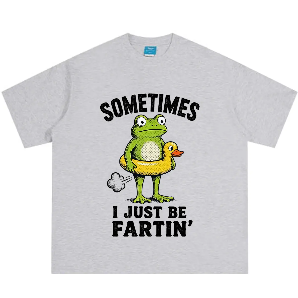 Sometimes I Just Be Fartin Funny Frog with Duck Float Graphic Tshirt Men Women Retro Humor T Shirt Fashion Casual Cotton T-shirt