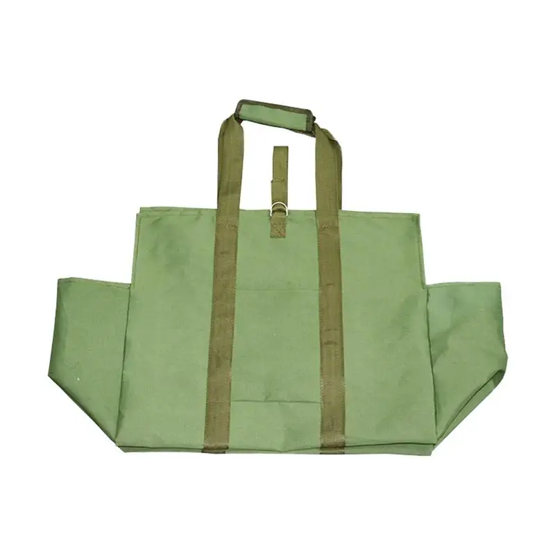 Firewood Carrier Bag Waterproof Waxed Canvas Firewood Carrier Tote Bag Folding Storage Log Tote Bag Stove Accessories for Picnic