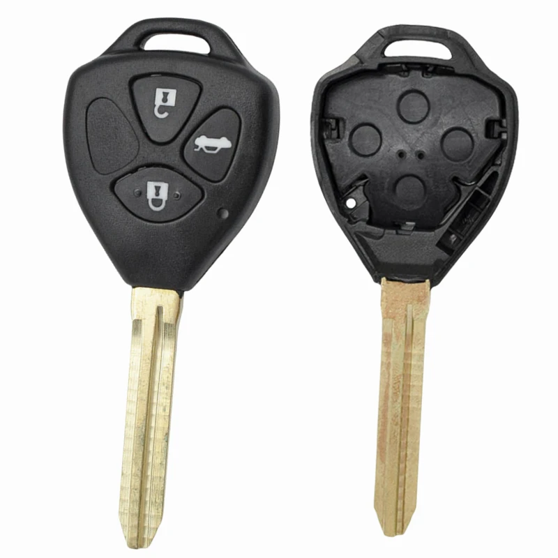 

FLYBETTTER OEM 10 шт., 3 кнопки, сменный чехол для ключей, транспондер, корпус дистанционного ключа для Toyota Camry Corolla Yaris Prado Tarago