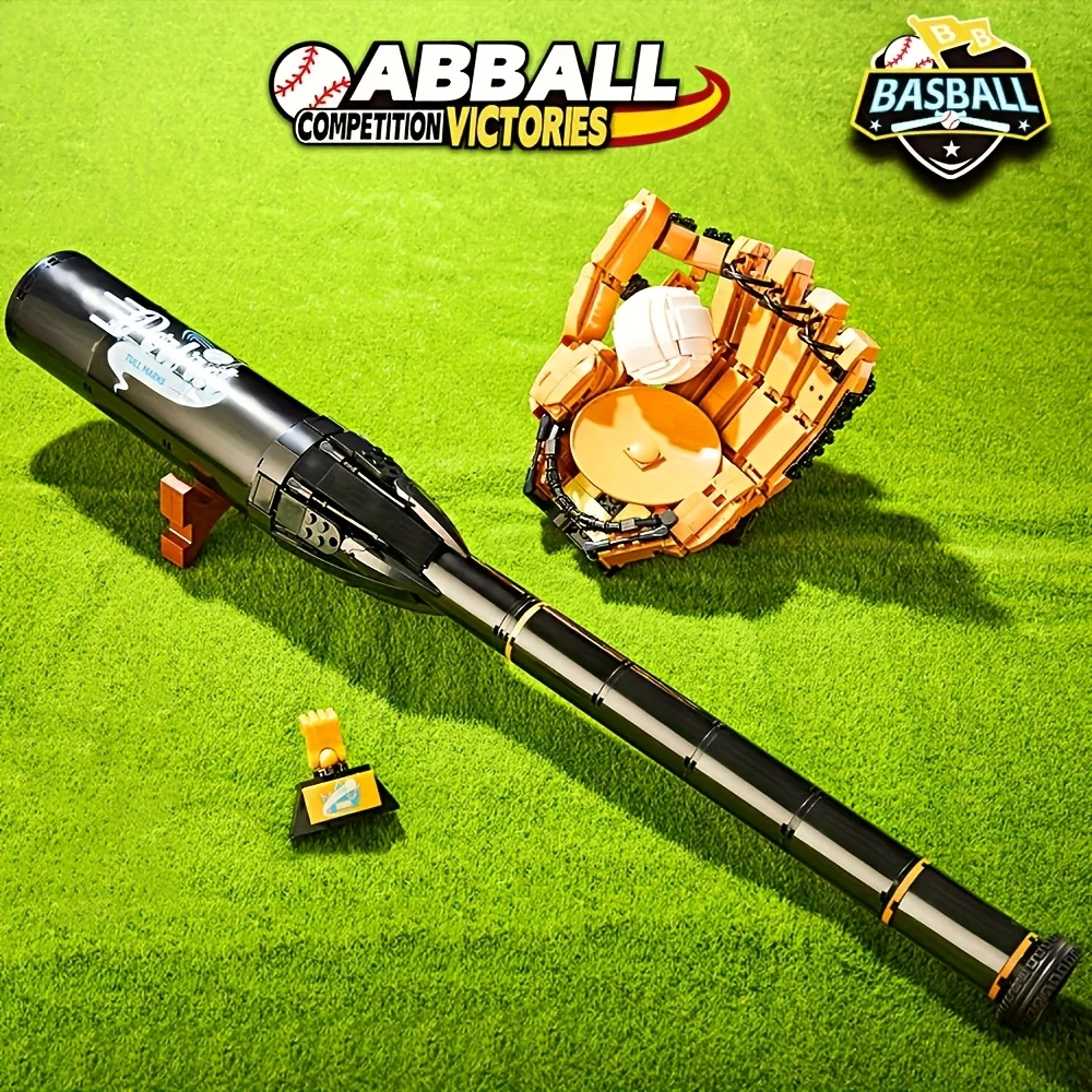 ตัวต่อ MOC อุปกรณ์เบสบอล ชุดประกอบเทคนิค ตัวต่อแบบประกอบเอง ของเล่นกีฬา ของขวัญสำหรับผู้ใหญ่ ของขวัญวันเกิด 968 ชิ้น