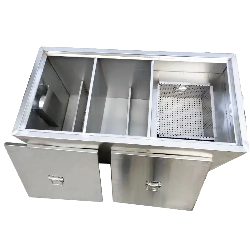 Restaurant oil-water separator 304 stainless steel three-stage sedimentation tank Buried grease trap