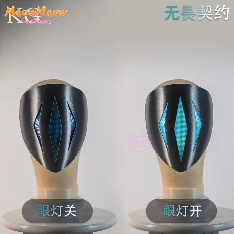 VALORANT Omen Paranoia Glowing Helmet Cosplay Wearable Mask DIY Prop Replica Halloween Gothic Wear Masquerade  Halloween Anime