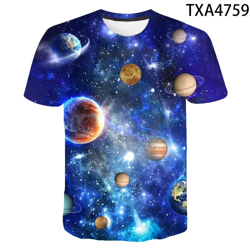 Universe Planet Space Galaxy 3D T-shirt Men Women Children T shirt 3D Print Star Sky Cool Tees Boy Girl Fashion Streetwear Tops