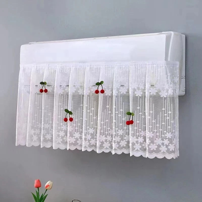 

Элегантный кружевной дизайн с вышивкой, защита от прямого выдувания, чехлы для кондиционеров, тканевый настенный пылезащитный чехол, украшение для дома