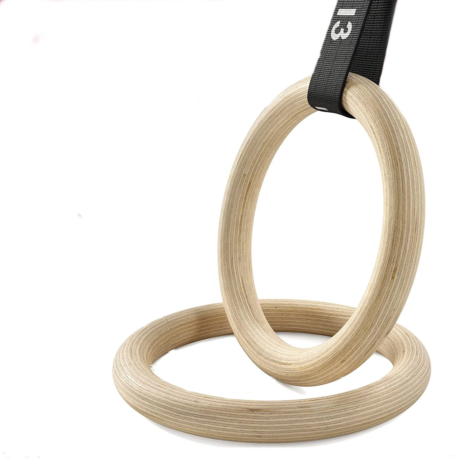 High Quality Training Rings 32mm Thickness Wooden Gymnastic Ring for for Home Gym Workout Unisex Regular White Box or Color Box