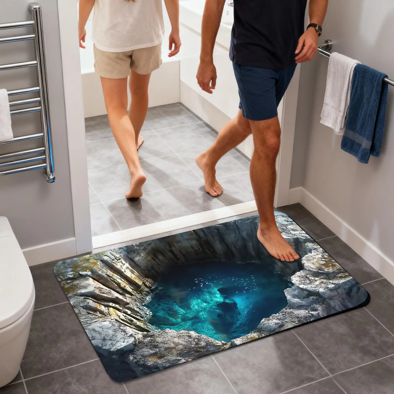 ثلاثية الأبعاد الوهم البصري البساط عدم الانزلاق السجاد ثلاثية الأبعاد حفرة البساط واقعية كهف سجادة أرضية فريد الوهم البصري البساط سجادة أرضيات حصيرة #1