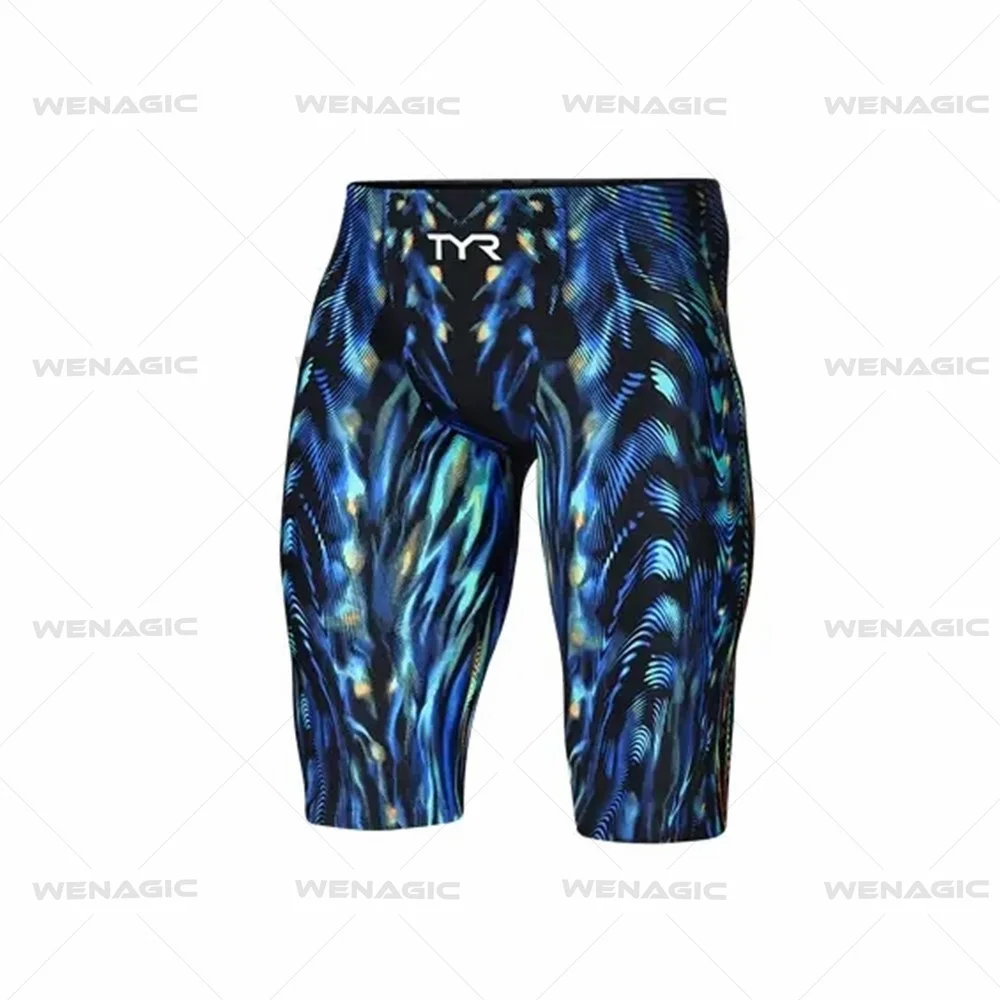 Men Swim Jammer Swimming Trunks Professional Swim Surf Trunks Beach Uv Protection Gym Endurance Athletic Training Tights Shorts