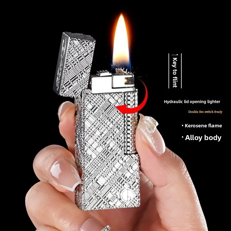 

Retro fashion grinding wheel lighter exquisite engraving craftsmanship