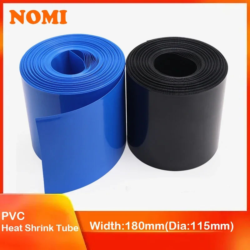 

PVC Heat Shrink Tube Width 180mm Dia 115mm Lithium Battery 18650 Pack Insulated Film Wrap Protection Case Pack Wire Cable Sleeve