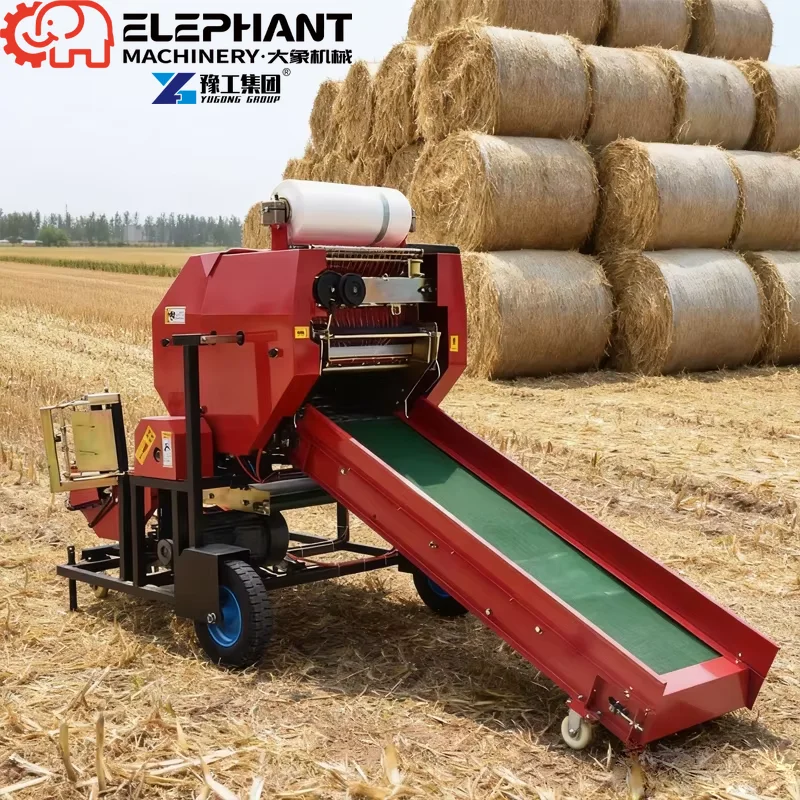 Hay And Straw Baler Compress Machine Walk Behind Tractor Hay Baler Round Baler Silage Machine