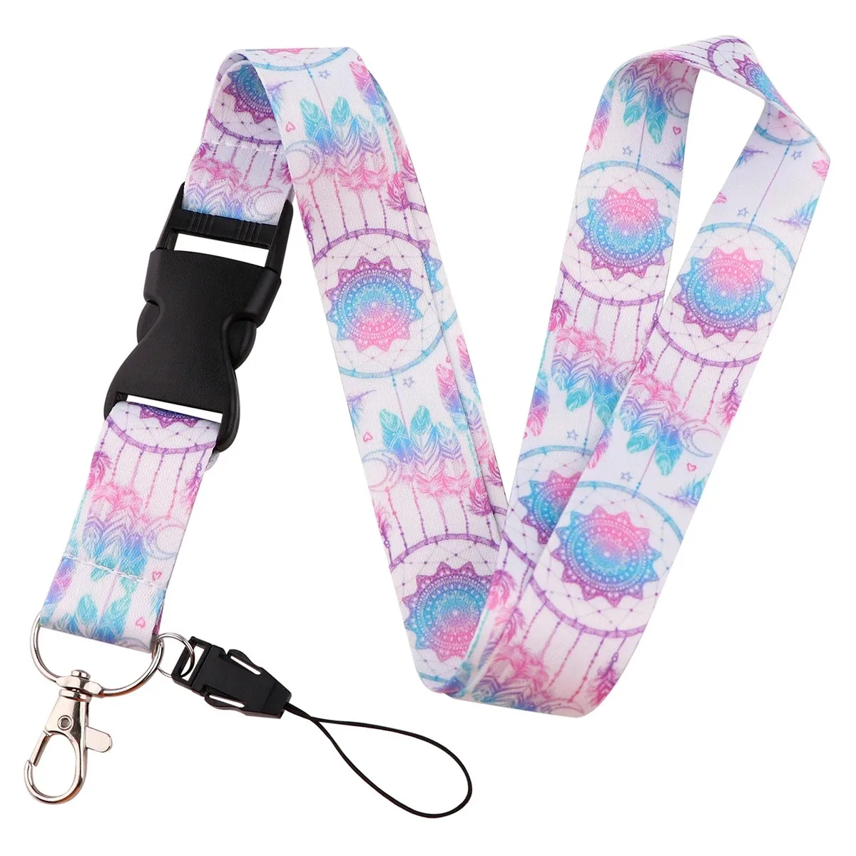 Vlinder Maan Patroon Lanyard voor Sleutel Nekkoord Kaart ID Badge Houder Sleutelhanger Sleutelhouder Sleutelhanger Accessoires Arts Verpleegkundige Gift