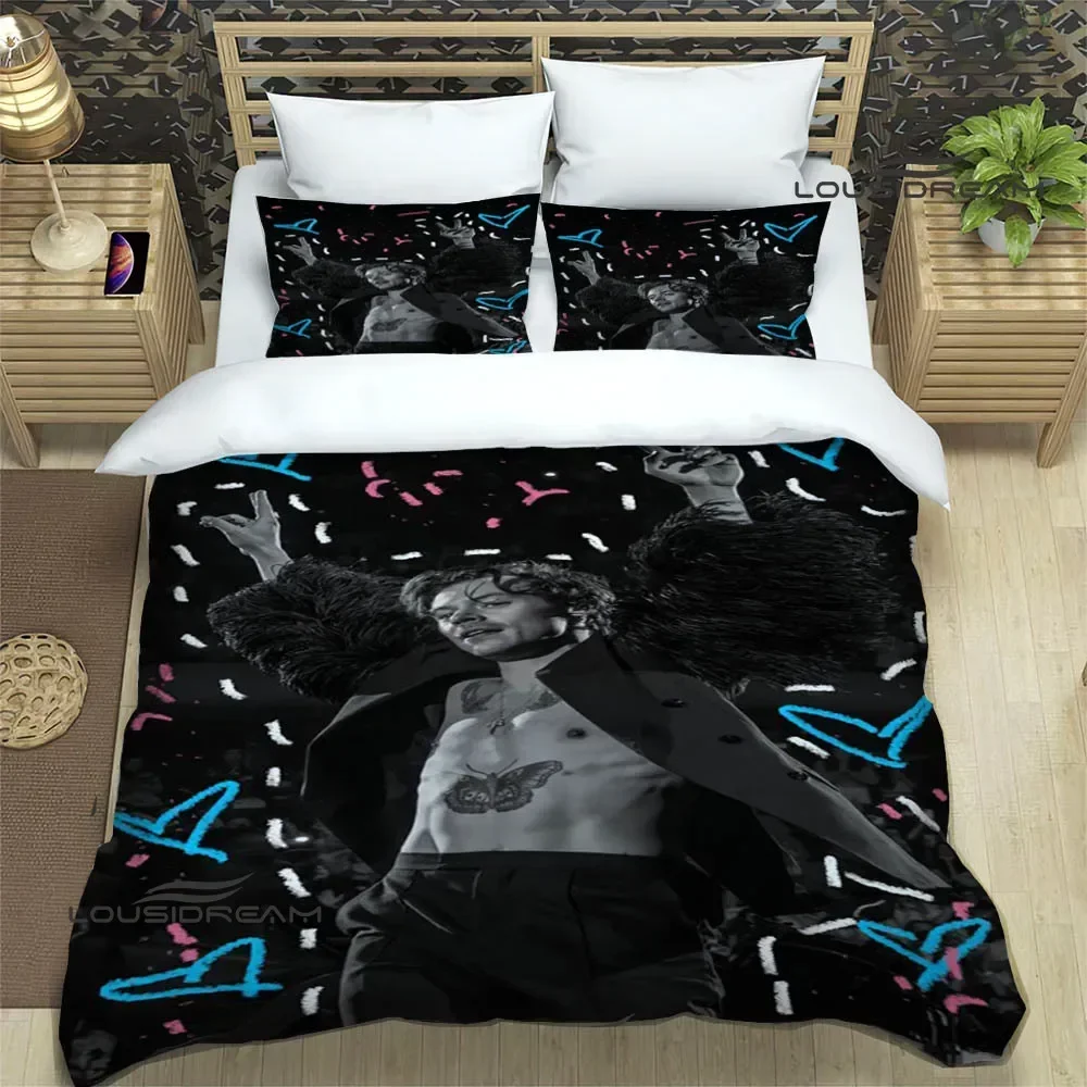 Singer H-Harry-Styles Bedding Sets exquisite bed supplies set duvet cover bed comforter set  bedding set luxury birthday gift