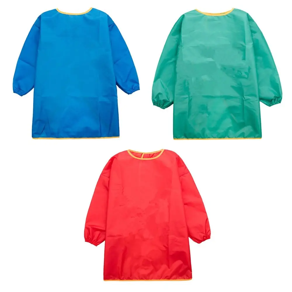 PVC Sand Tower Smock Apron Waterproof Drawing Painting Long Sleeve Apron Painting Supplies School Art Craft Feeding Apron